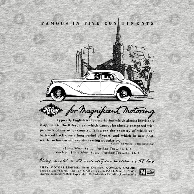 RILEY 2 1/2 LITRE SALOON - advert by Throwback Motors